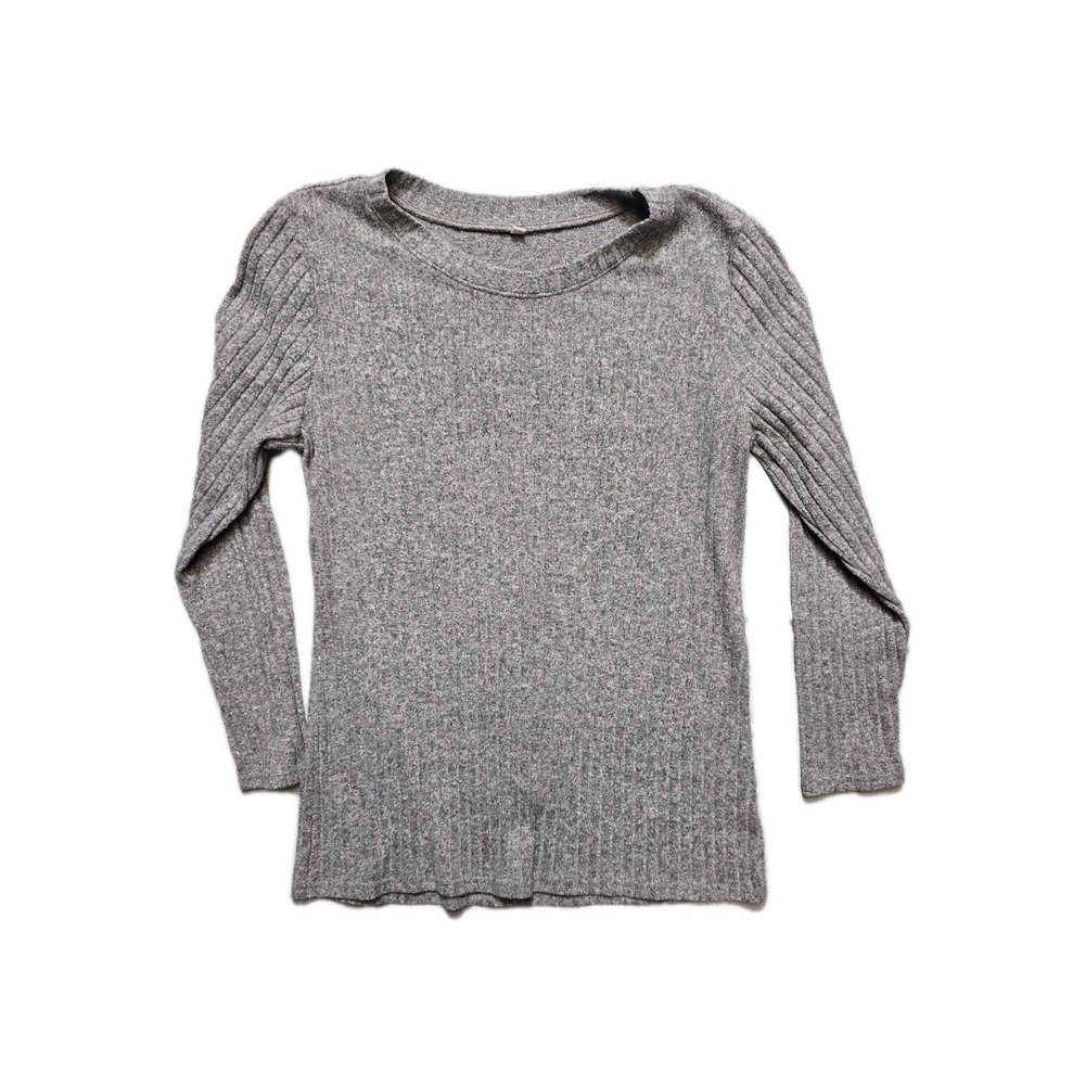 Women's Tunic Long Sleeves Shirt L Knit Rayon